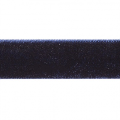Лента бархатная нейлон, шир.12 мм, (упак. 45,7м), цв.180-т.синий - купить в Комсомольске-на-Амуре. Цена: 411.60 руб.