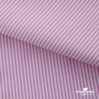 Ткань сорочечная Полоска Кенди, 115 г/м2, 58% пэ,42% хл, шир.150 см, цв.1-розовый, (арт.110) - купить в Комсомольске-на-Амуре. Цена 306.69 руб.