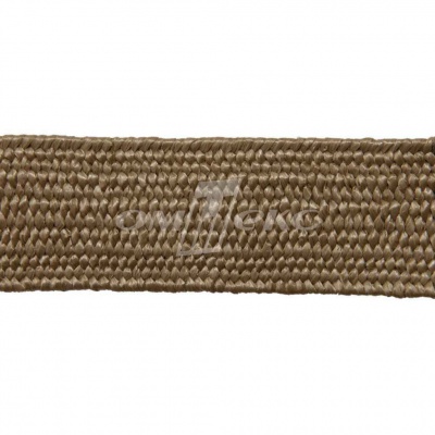 Тесьма отделочная полипропиленовая плетеная эластичная #2, шир. 40мм, цв.- соломенный - купить в Комсомольске-на-Амуре. Цена: 50.99 руб.