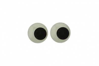 Глазки для игрушек, круглые, с бегающими зрачками, 8 мм/упак.50+/-2 шт, цв. -черно-белые - купить в Комсомольске-на-Амуре. Цена: 15.88 руб.