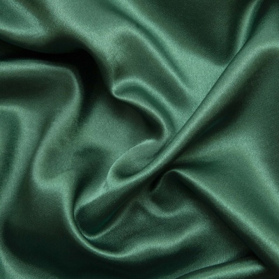 Поли креп-сатин 19-5420, 125 (+/-5) гр/м2, шир.150см, цвет зелёный - купить в Комсомольске-на-Амуре. Цена 155.57 руб.