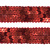 Тесьма с пайетками 3, шир. 20 мм/уп. 25+/-1 м, цвет красный - купить в Комсомольске-на-Амуре. Цена: 778.19 руб.