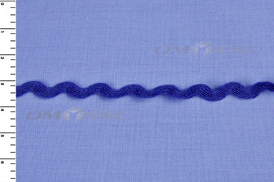 Тесьма плетеная "Вьюнчик"/синий - купить в Комсомольске-на-Амуре. Цена: 40.72 руб.