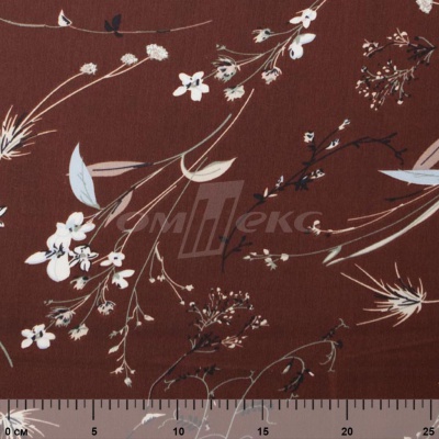Плательная ткань "Фламенко" 2.2, 80 гр/м2, шир.150 см, принт растительный - купить в Комсомольске-на-Амуре. Цена 239.03 руб.