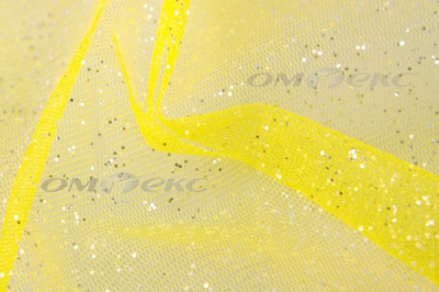 Сетка Глиттер, 40 гр/м2, шир.160см, цвет жёлтый - купить в Комсомольске-на-Амуре. Цена 163.01 руб.