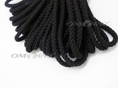 Шнур В-035 4 мм круп.плетение 100 м черный - купить в Комсомольске-на-Амуре. Цена: 156.40 руб.