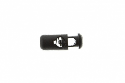 8108 Фиксатор пластиковый "Бочонок", 20х8 мм, цвет чёрный - купить в Комсомольске-на-Амуре. Цена: 1.31 руб.