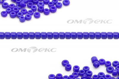 Бисер (ОS) 11/0 ( упак.100 гр) цв.48 - синий - купить в Комсомольске-на-Амуре. Цена: 48 руб.