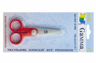 Ножницы G-508 детские 130 мм - купить в Комсомольске-на-Амуре. Цена: 118.32 руб.