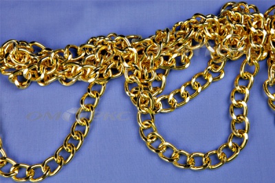 Цепь металл декоративная №11 (17*13) золото (10+/-1 м)  - купить в Комсомольске-на-Амуре. Цена: 1 341.87 руб.