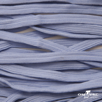 Шнур плетеный (плоский) d-12 мм, (уп.90+/-1м), 100% полиэстер, цв.259 - голубой - купить в Комсомольске-на-Амуре. Цена: 8.62 руб.