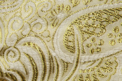 Ткань костюмная жаккард №5, 140 гр/м2, шир.150см, цвет золото - купить в Комсомольске-на-Амуре. Цена 383.29 руб.