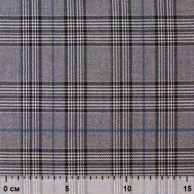 Ткань костюмная "Клер" 80% P, 16% R, 4% S, 200 г/м2, шир.150 см,#3 цв-серый/синий - купить в Комсомольске-на-Амуре. Цена 412.02 руб.