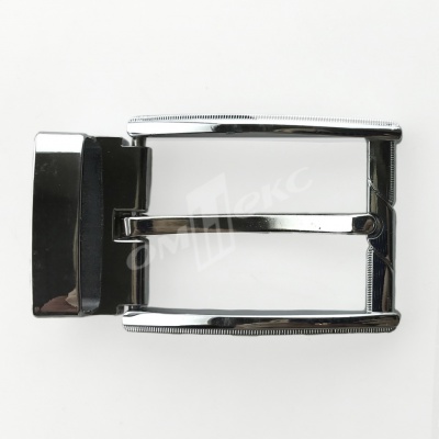 Пряжка металлическая для мужского ремня 845005А#2 (шир.ремня 40 мм), цв.-никель - купить в Комсомольске-на-Амуре. Цена: 110.29 руб.