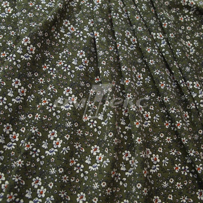 Плательная ткань "Фламенко" 11.2, 80 гр/м2, шир.150 см, принт растительный - купить в Комсомольске-на-Амуре. Цена 259.21 руб.