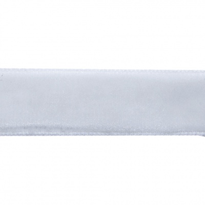 Лента бархатная нейлон, шир.12 мм, (упак. 45,7м), цв.01-белый - купить в Комсомольске-на-Амуре. Цена: 457.61 руб.
