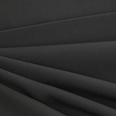 Костюмная ткань "Элис", 220 гр/м2, шир.150 см, цвет чёрный - купить в Комсомольске-на-Амуре. Цена 308 руб.