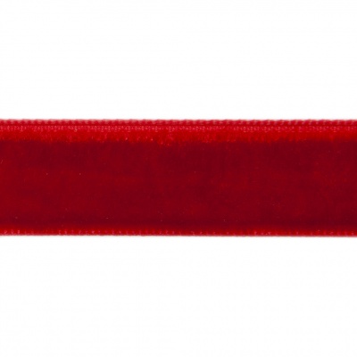 Лента бархатная нейлон, шир.12 мм, (упак. 45,7м), цв.45-красный - купить в Комсомольске-на-Амуре. Цена: 392 руб.