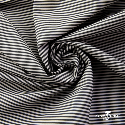 Ткань сорочечная Полоска Кенди, 115 г/м2, 58% пэ,42% хл, шир.150 см, цв.6-черный, (арт.110) - купить в Комсомольске-на-Амуре. Цена 306.69 руб.