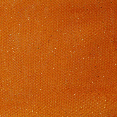 Сетка Глиттер, 24 г/м2, шир.145 см., оранжевый - купить в Комсомольске-на-Амуре. Цена 117.24 руб.