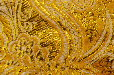 Ткань костюмная жаккард №12, 140 гр/м2, шир.150см, цвет жёлтый - купить в Комсомольске-на-Амуре. Цена 383.29 руб.