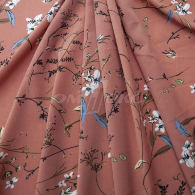 Плательная ткань "Фламенко" 2.1, 80 гр/м2, шир.150 см, принт растительный - купить в Комсомольске-на-Амуре. Цена 311.05 руб.