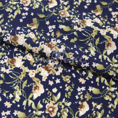 Плательная ткань "Фламенко" 1.1, 80 гр/м2, шир.150 см, принт растительный - купить в Комсомольске-на-Амуре. Цена 241.49 руб.
