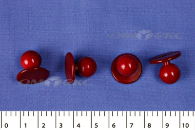 Пуговица поварская "Пукля", 10 мм, цвет красный - купить в Комсомольске-на-Амуре. Цена: 2.28 руб.
