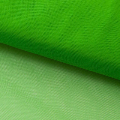 Фатин матовый 16-146, 12 гр/м2, шир.300см, цвет зелёный - купить в Комсомольске-на-Амуре. Цена 112.70 руб.