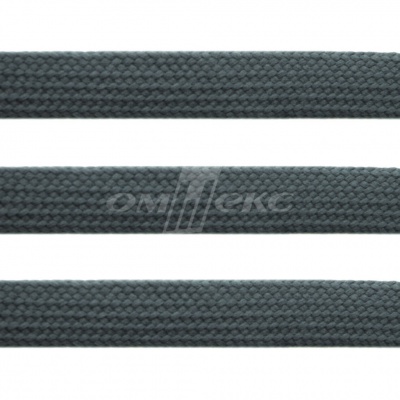 Шнур плетеный (плоский) d-12 мм, (уп.90+/-1м), 100% полиэстер, цв.272 - серый - купить в Комсомольске-на-Амуре. Цена: 8.62 руб.