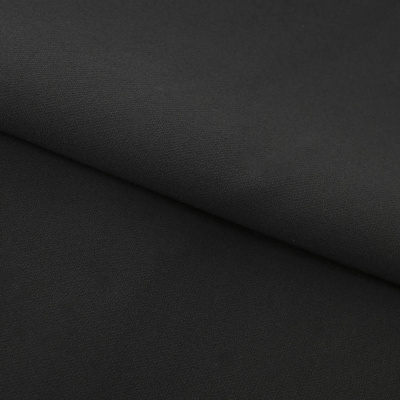 Костюмная ткань "Элис", 200 гр/м2, шир.150см, цвет чёрный - купить в Комсомольске-на-Амуре. Цена 306.20 руб.