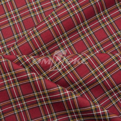 Ткань костюмная клетка 24379 2012, 230 гр/м2, шир.150см, цвет бордовый/бел/жел - купить в Комсомольске-на-Амуре. Цена 539.74 руб.