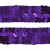 Тесьма с пайетками 12, шир. 20 мм/уп. 25+/-1 м, цвет фиолет - купить в Комсомольске-на-Амуре. Цена: 778.19 руб.