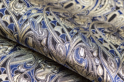 Ткань костюмная жаккард, 135 гр/м2, шир.150см, цвет синий№18 - купить в Комсомольске-на-Амуре. Цена 441.95 руб.