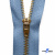 Молнии джинсовые металл т-5, 18 см латунь (YG), цв.-деним (231) - купить в Комсомольске-на-Амуре. Цена: 22.80 руб.