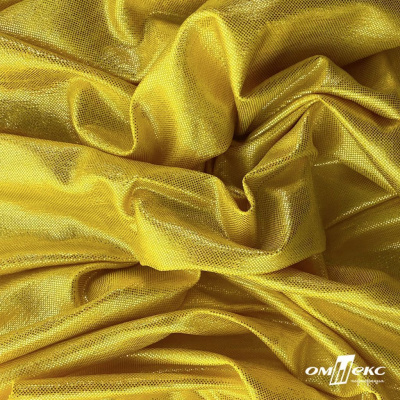 Трикотажное полотно голограмма, шир.140 см, #602 -жёлтый/жёлтый - купить в Комсомольске-на-Амуре. Цена 389.81 руб.