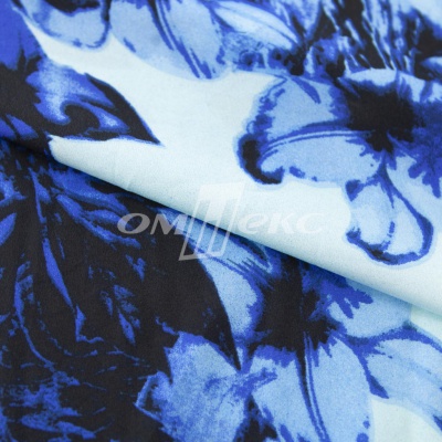 Плательная ткань "Фламенко" 19.1, 80 гр/м2, шир.150 см, принт растительный - купить в Комсомольске-на-Амуре. Цена 241.49 руб.