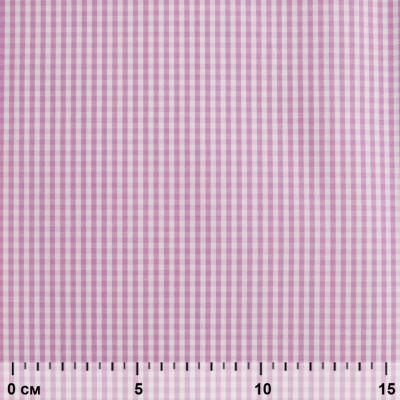 Ткань сорочечная Клетка Виши, 115 г/м2, 58% пэ,42% хл, шир.150 см, цв.1-розовый, (арт.111) - купить в Комсомольске-на-Амуре. Цена 306.69 руб.