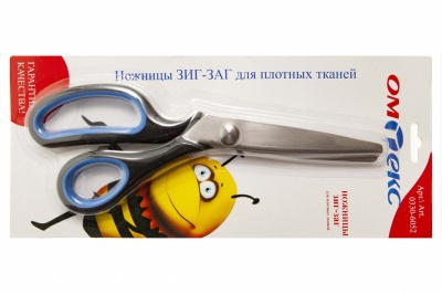 Ножницы арт.0330-6052 "ЗИГ-ЗАГ" 5 мм, для плотных тканей , 9"/ 229 мм - купить в Комсомольске-на-Амуре. Цена: 733.08 руб.