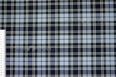 Ткань костюмная клетка Т7274 2004, 220 гр/м2, шир.150см, цвет т.синий/гол/бел - купить в Комсомольске-на-Амуре. Цена 