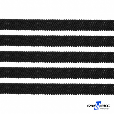 Лента эластичная вязанная (резинка) 4 мм (200+/-1 м) 400 гр/м2 черная бобина "ОМТЕКС" - купить в Комсомольске-на-Амуре. Цена: 1.78 руб.