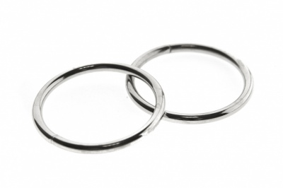 Кольцо металлическое №40 мм, цв.-никель - купить в Комсомольске-на-Амуре. Цена: 4.45 руб.