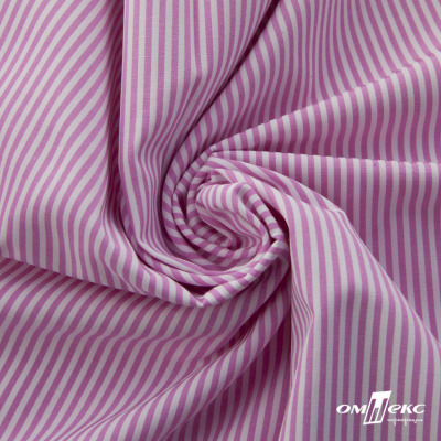 Ткань сорочечная Полоска Кенди, 115 г/м2, 58% пэ,42% хл, шир.150 см, цв.1-розовый, (арт.110) - купить в Комсомольске-на-Амуре. Цена 309.82 руб.