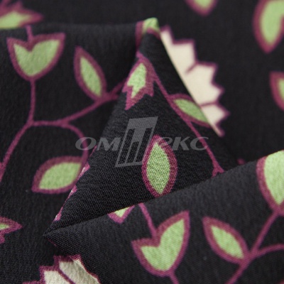 Плательная ткань "Фламенко" 10.1, 80 гр/м2, шир.150 см, принт растительный - купить в Комсомольске-на-Амуре. Цена 241.49 руб.