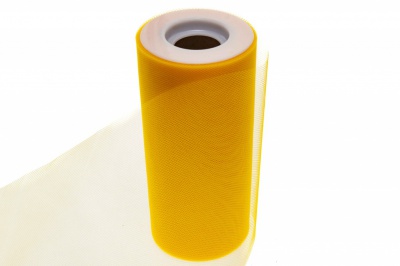 Фатин в шпульках 16-72, 10 гр/м2, шир. 15 см (в нам. 25+/-1 м), цвет жёлтый - купить в Комсомольске-на-Амуре. Цена: 100.69 руб.