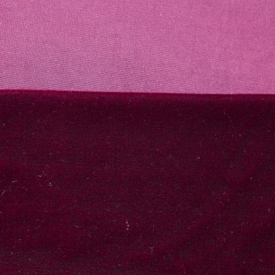 Бархат стрейч №2, 240 гр/м2, шир.160 см, (2,6 м/кг), цвет бордо - купить в Комсомольске-на-Амуре. Цена 740.88 руб.
