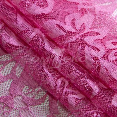 Кружевное полотно стрейч XD-WINE, 100 гр/м2, шир.150см, цвет розовый - купить в Комсомольске-на-Амуре. Цена 1 869.99 руб.