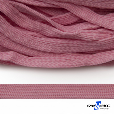 Шнур плетеный (плоский) d-12 мм, (уп.90+/-1м), 100% полиэстер, цв.256 - розовый - купить в Комсомольске-на-Амуре. Цена: 8.62 руб.