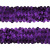 Тесьма с пайетками 12, шир. 30 мм/уп. 25+/-1 м, цвет фиолет - купить в Комсомольске-на-Амуре. Цена: 1 098.48 руб.