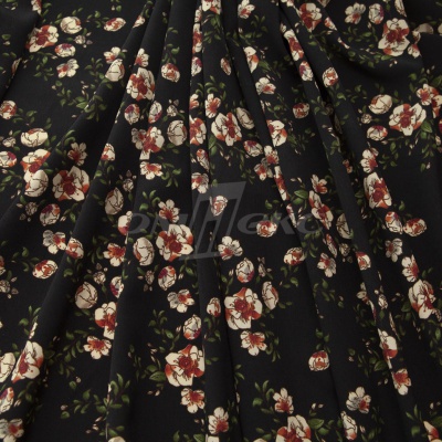 Плательная ткань "Фламенко" 3.1, 80 гр/м2, шир.150 см, принт растительный - купить в Комсомольске-на-Амуре. Цена 239.03 руб.